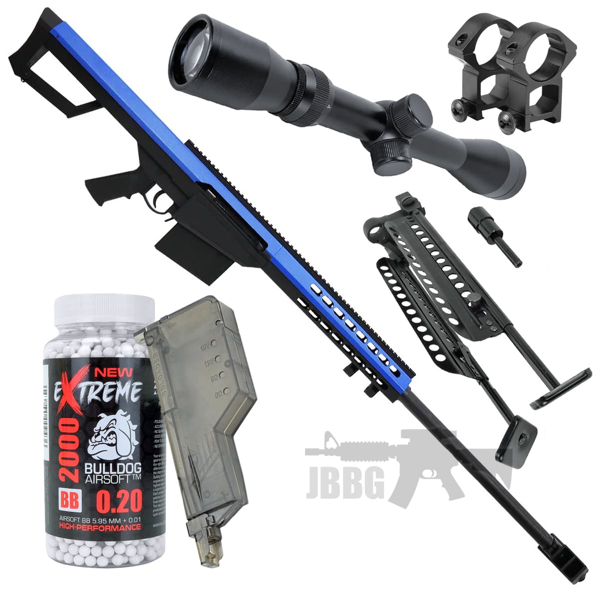 Bundle Offer Airsoft Sniper Rifle Set Blue Special Offer