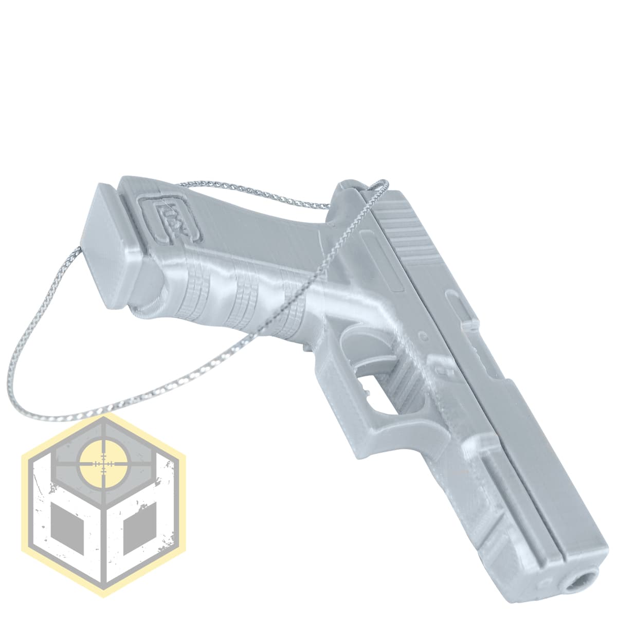 19 Gen5 Pistol Christmas Tree Decoration Silver (198) 042