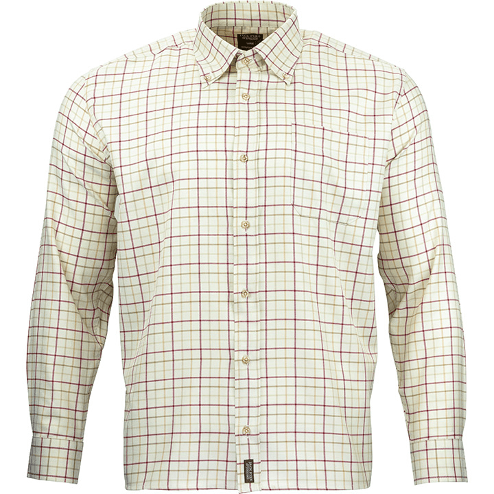 Countryman Mens Casual Check Shirt Burgundy