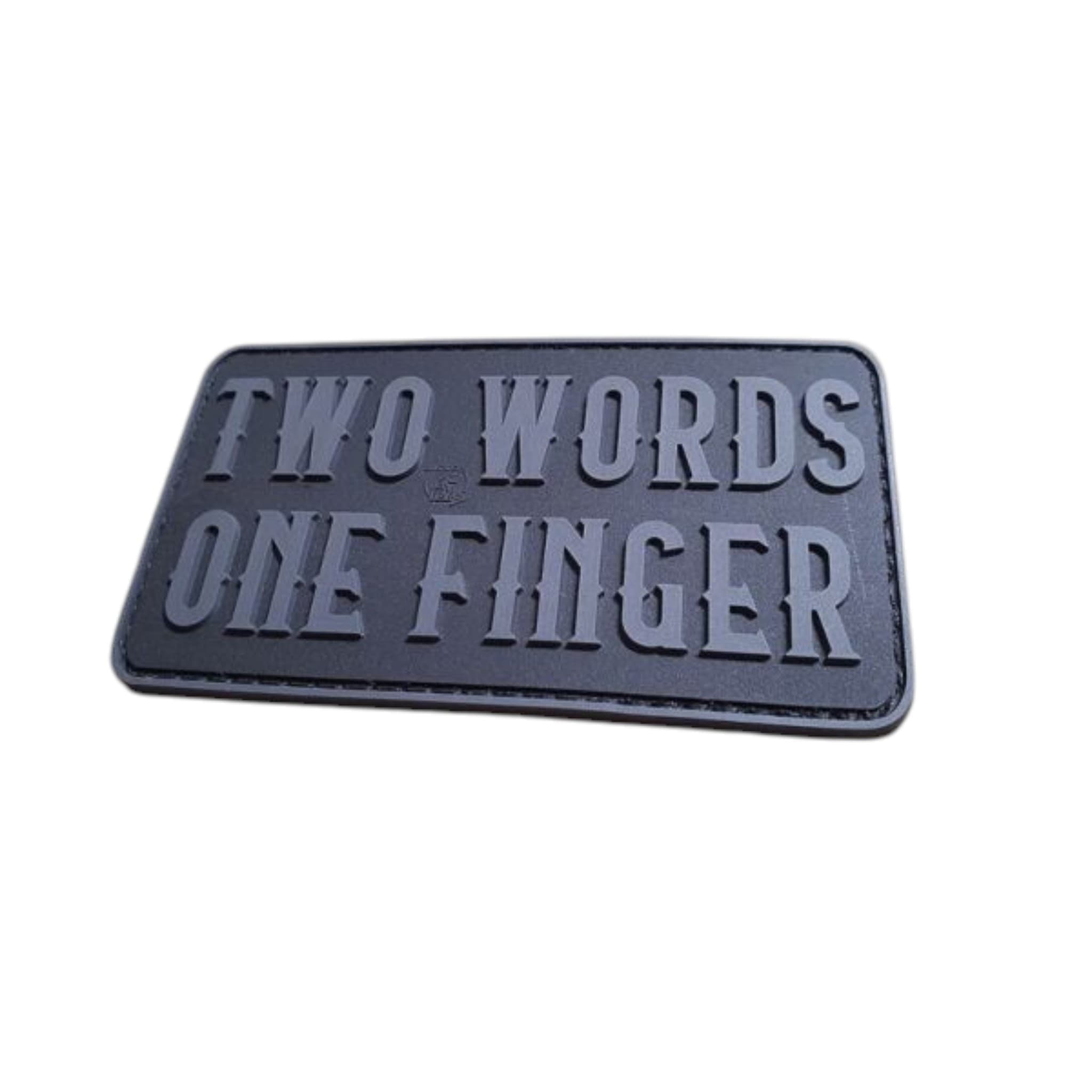 Two Words One Finger 3D Rubber Patch – Ops