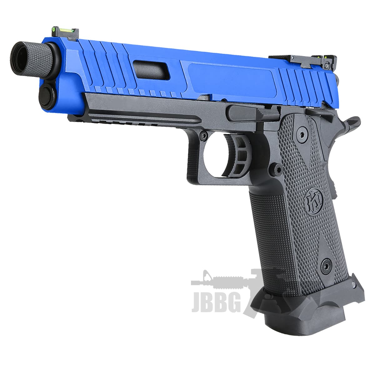 Hi-CAPA Co2 Blowback Airsoft Pistol with Threaded Barrel 2X-EX 5.1 Blue