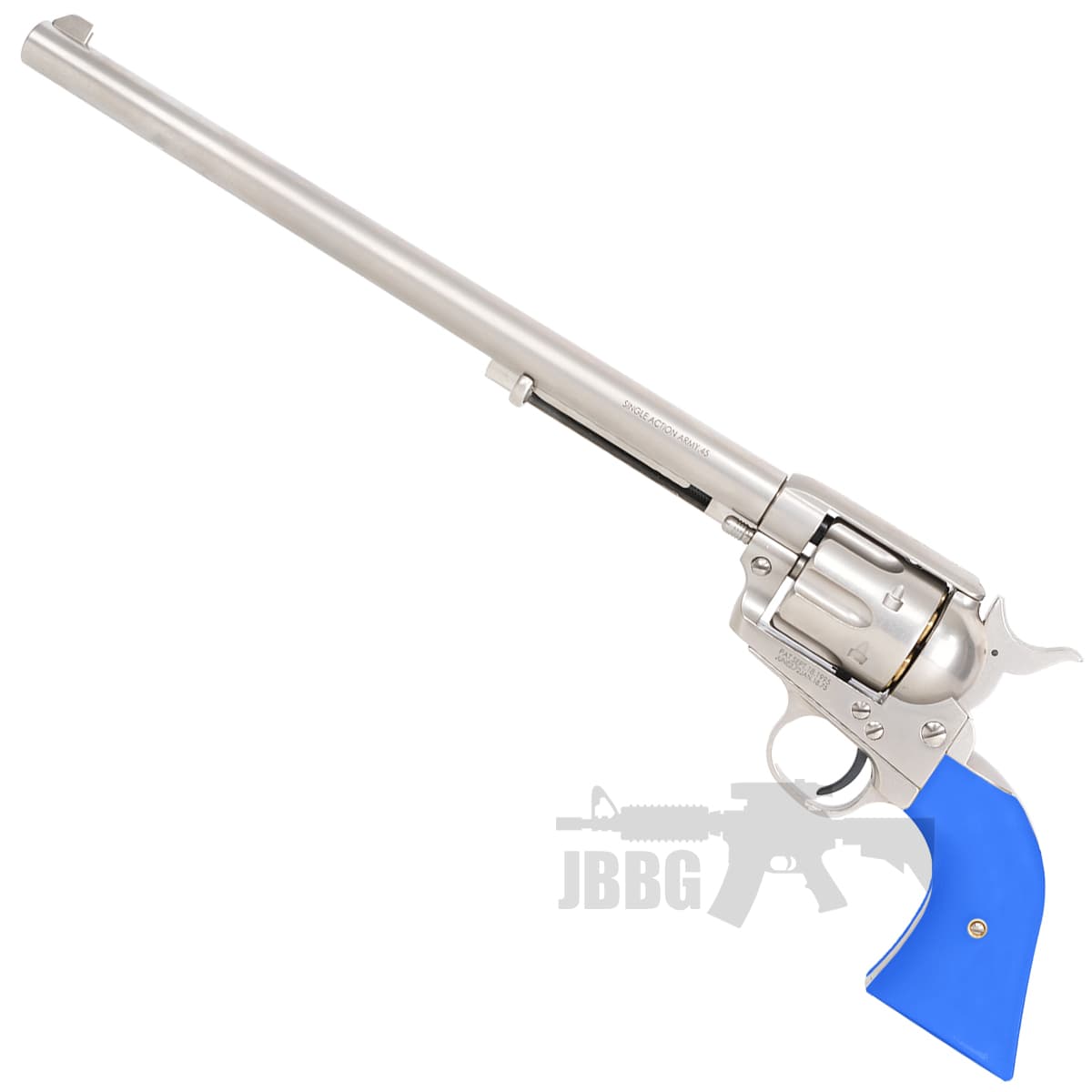 SAA .45 Peacemaker Airsoft Gas Revolver L Single-Action 11 inch Barrel – Silver