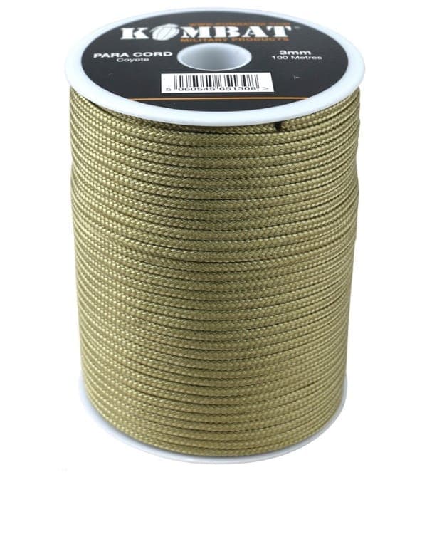 BOBINA PARACORD 100 METRI – COYOTE – KOMBAT