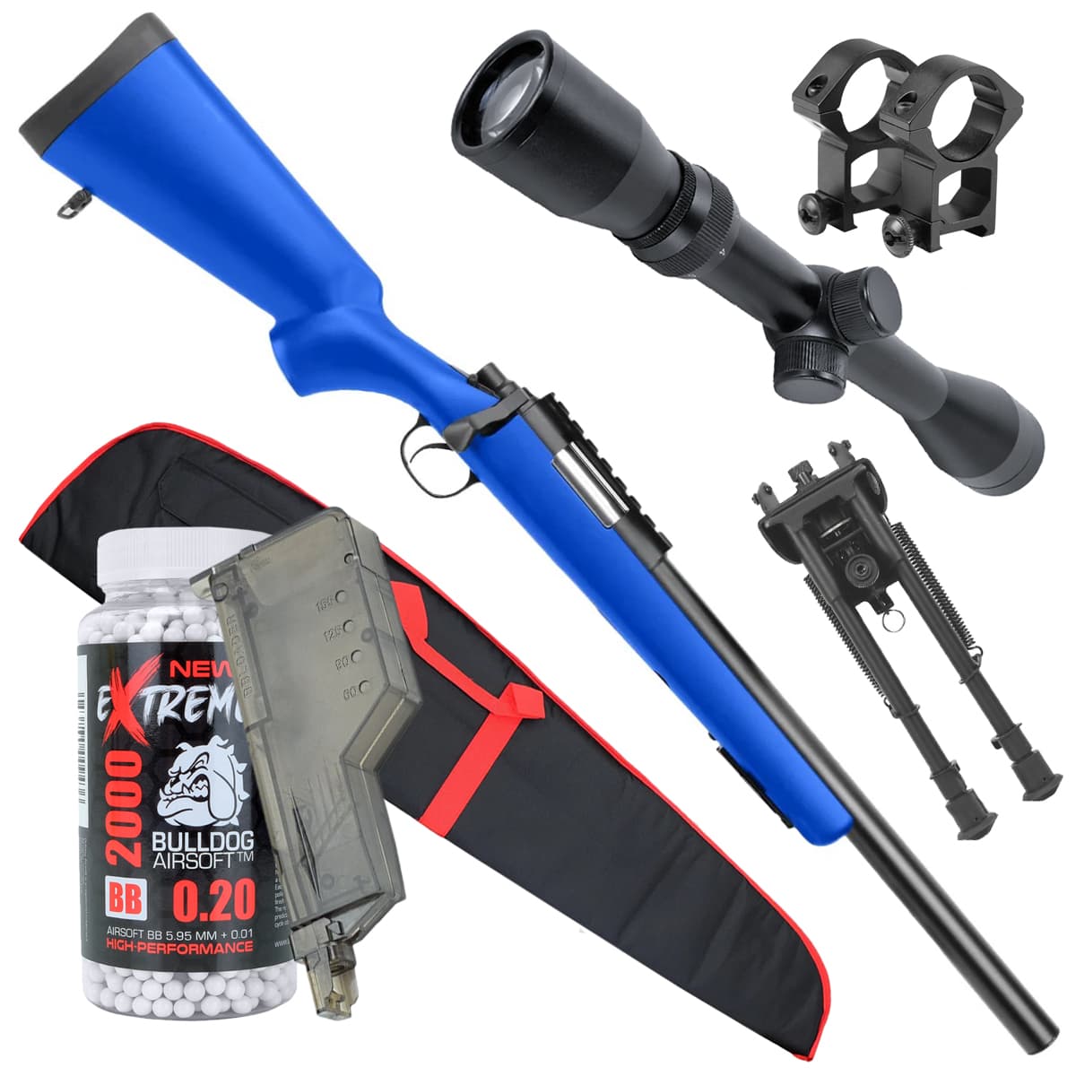 Bundle Offer Airsoft Sniper Rifle Blue