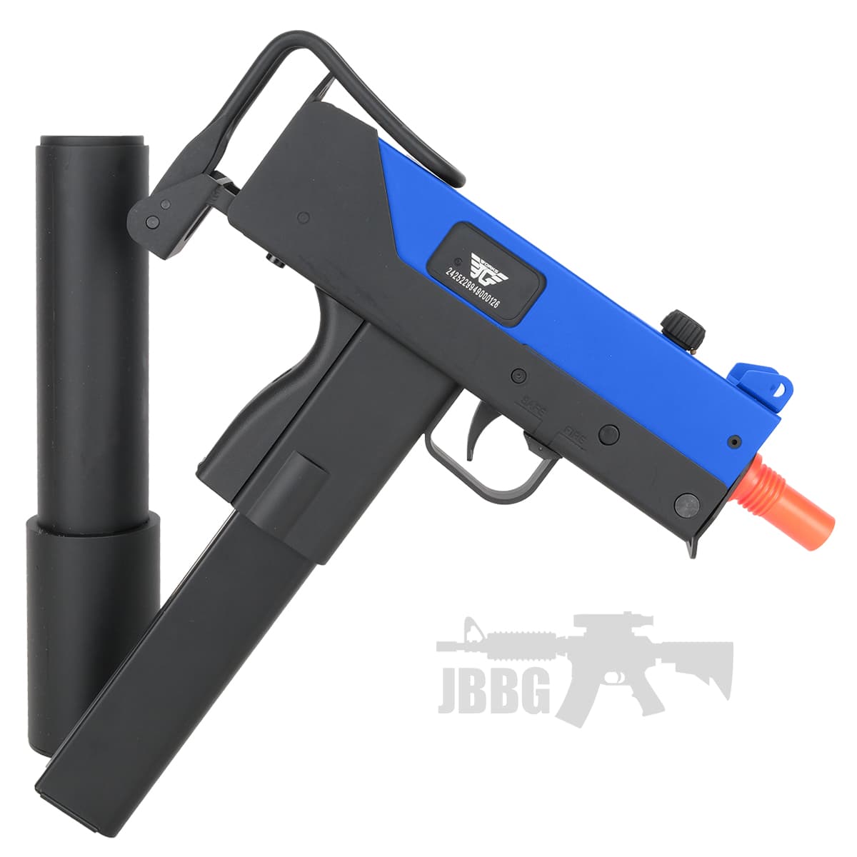AEG Airsoft Gun 0452 JG Works with Battery and Charger Blue (Free Universal Plug Adapter)