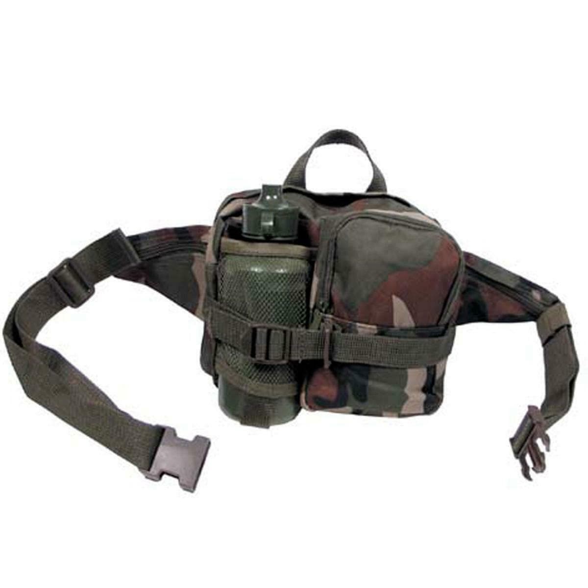 Waist Bag with Water Bottle Canteen Woodland