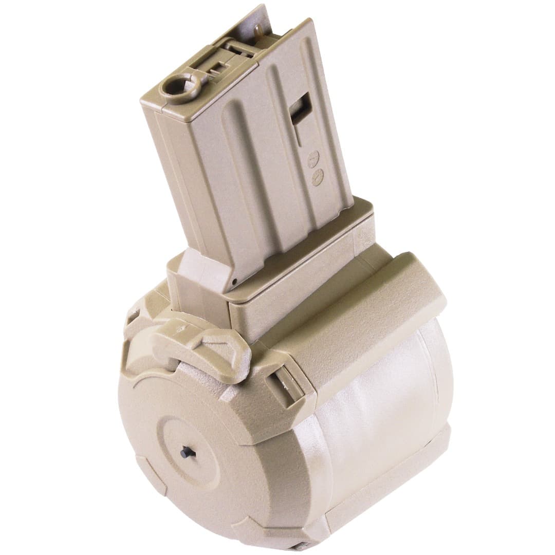 M4 LP-Drum Magazine AEG (Tokyo Marui NGRS) 1200R (Drum|Auto-Button)