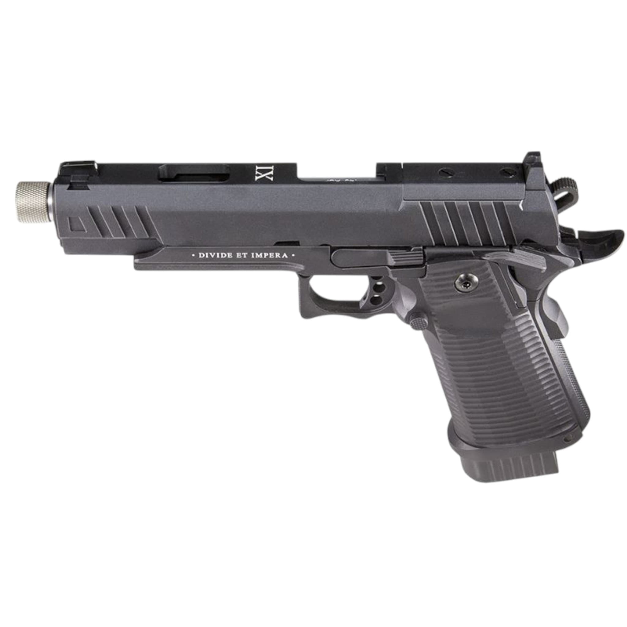 LUDUS XI – Hi-Capa 5.1 Custom Pistol (Silver Barrel – Co2 Powered – Gas Ready)