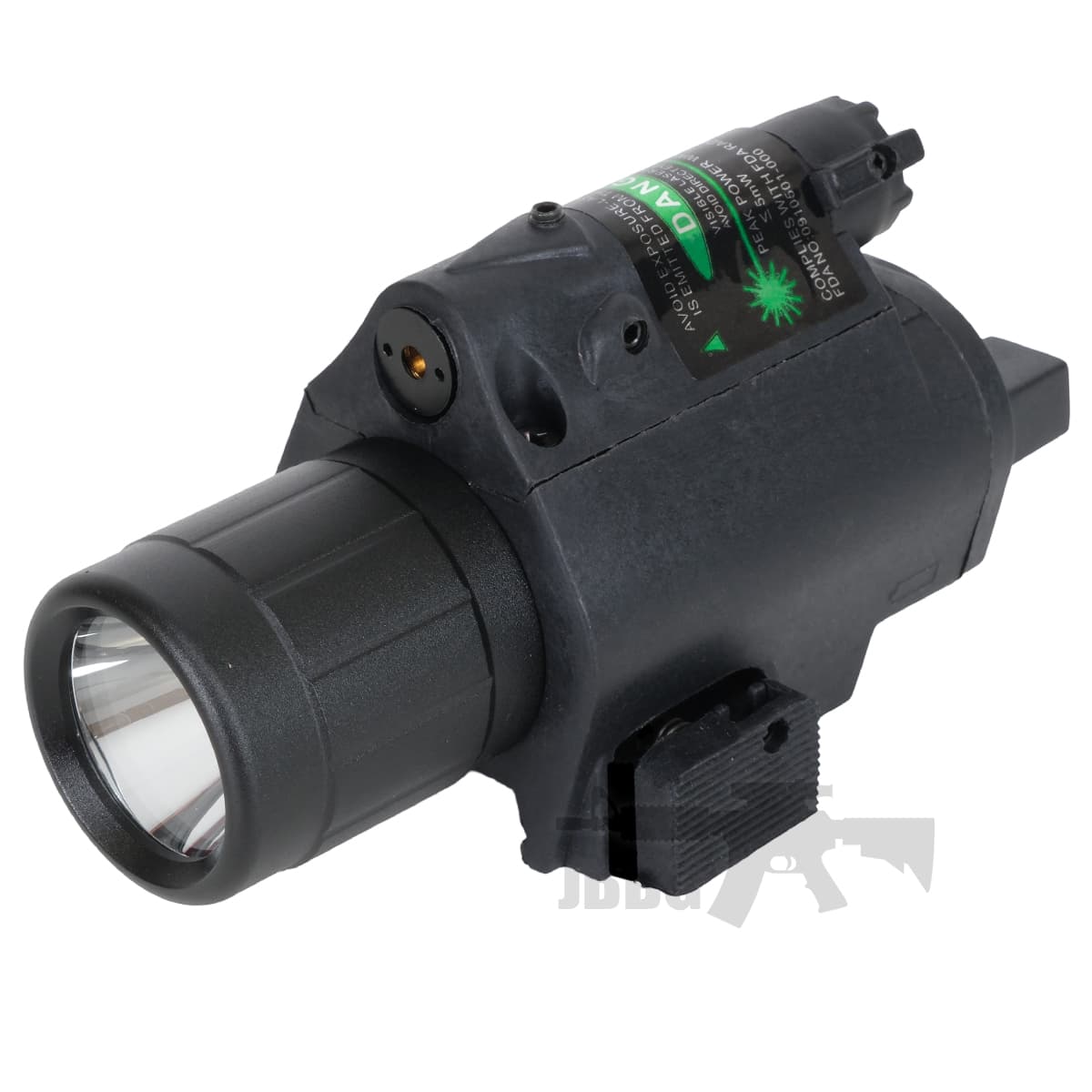 Tactical LED Flashlight with Laser Sight and Quick Relies Picatinny Rail Mount