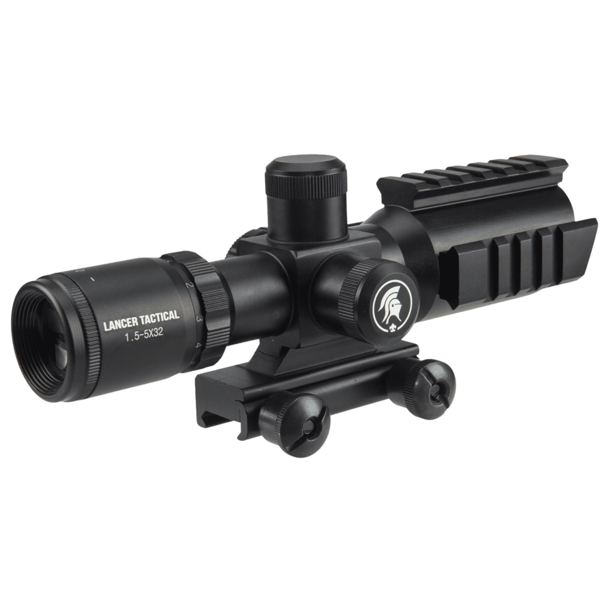 Lancer Tactical 1.5-5x32 Variable Zoom Adjustable Illuminated Rifle Scope