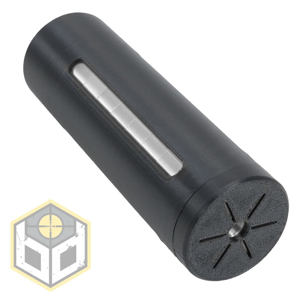 Modular Airsoft Gun Moderator with Removable Silver Bafflers 14mm CCW (BB2S) 026