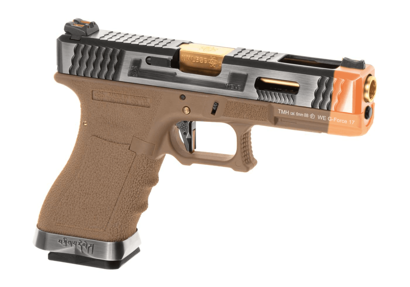 Airsoft G-Force EU17 SV Gold Barrel Frame Silver Slide Gas Pistol